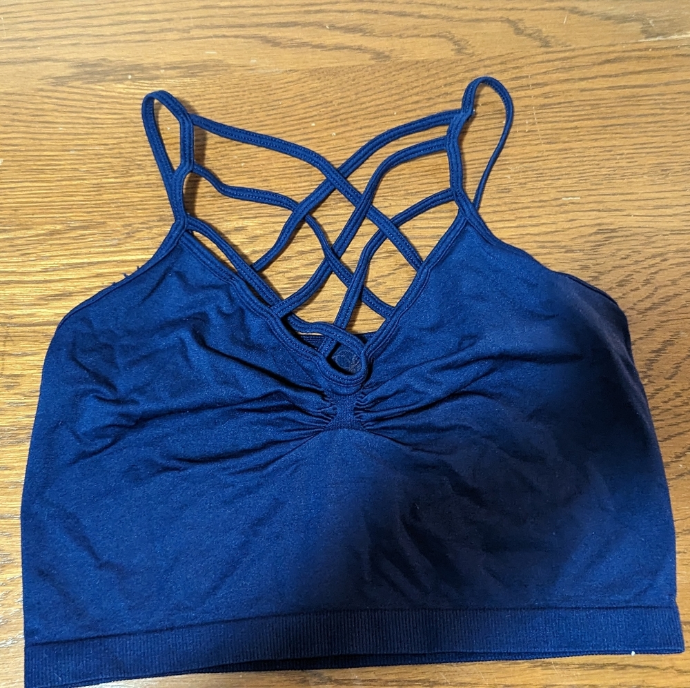 Navy Suzette Collection Longline Sport Bra Suzette Collection